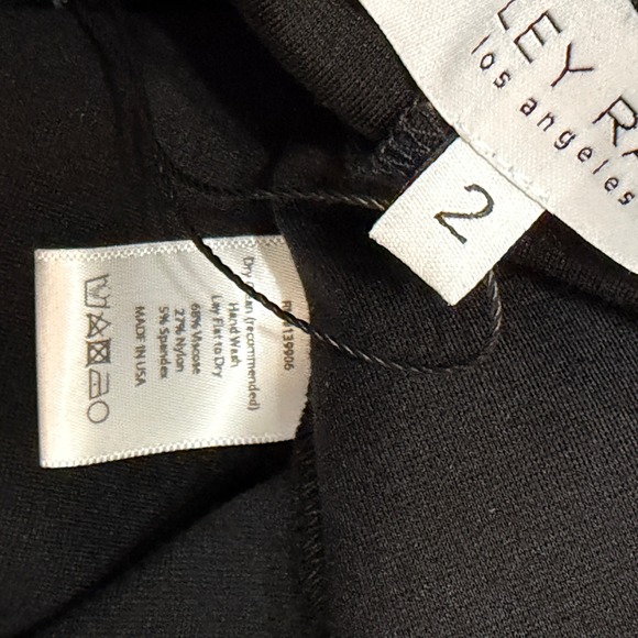 Ripley Rader Ponte Knit Long Wide Leg Pants Women's Sz 2 Pull On Black High Rise - Picture 9 of 14